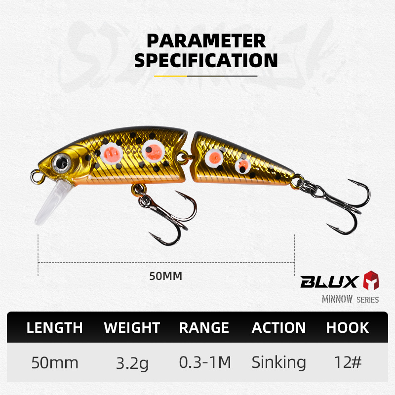 BLUX DR. Minnow Joint 50S Swim - Fishing Lure Spoon 评论和价格