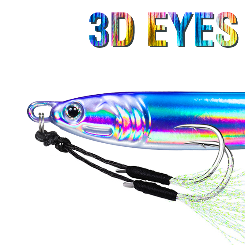 7Pcs 40g 60g 80g 100g Luminous - Fishing Lure Spoon 评论和价格
