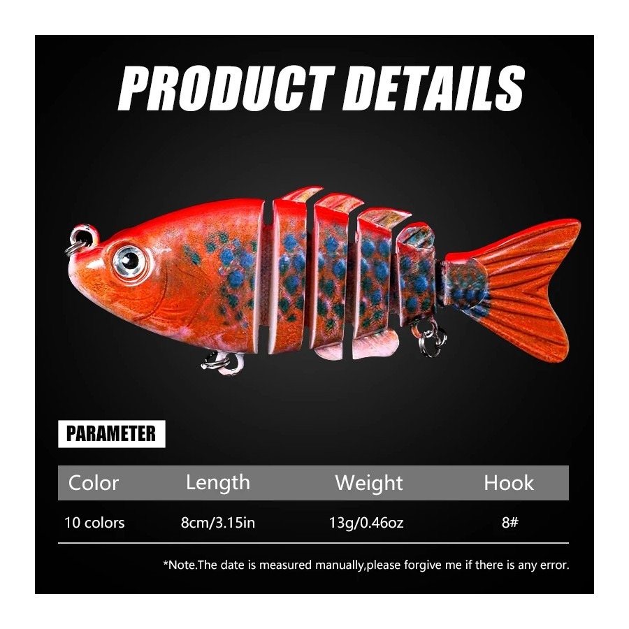1PCS 8cm 13g Lifelike Fishing  - Fishing Lure Crankbait 评论和价格