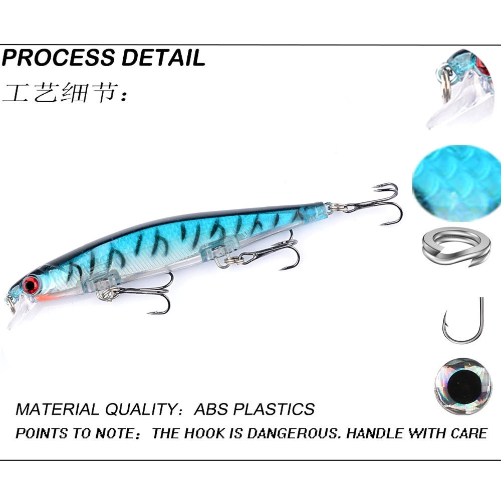 1pc Laser Sinking Minnow Fishi - Fishing Lure Swimbait 评论和价格