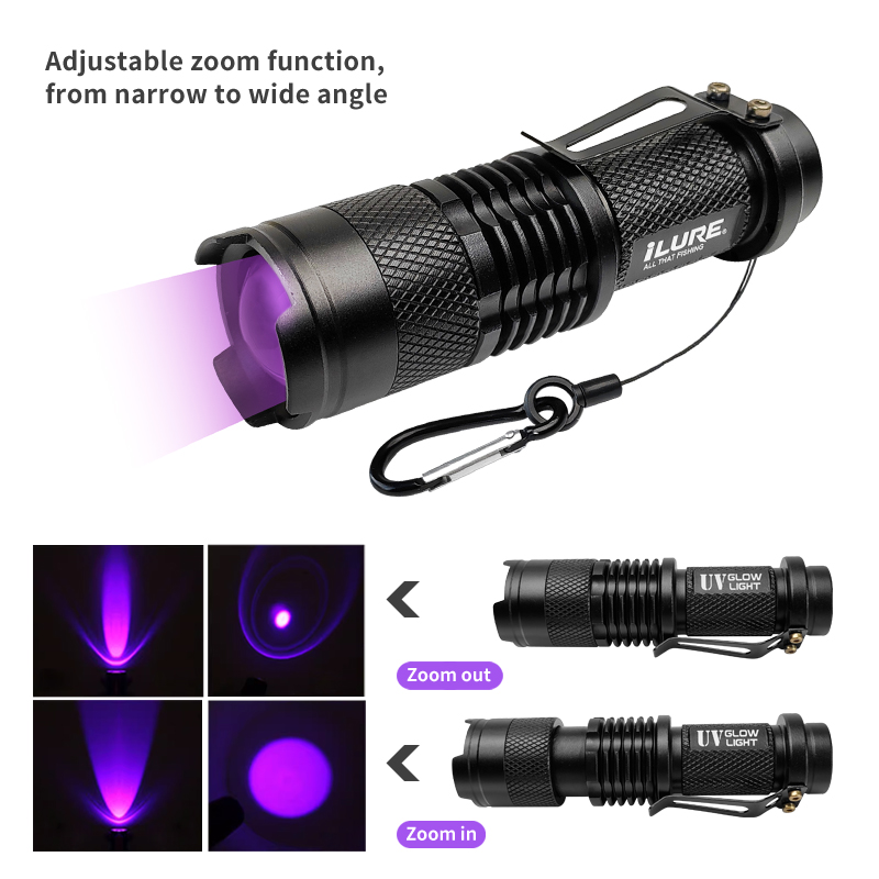 Mini UV Flashlight 395nm Ultra - Fishing Lure Kit 评论和价格