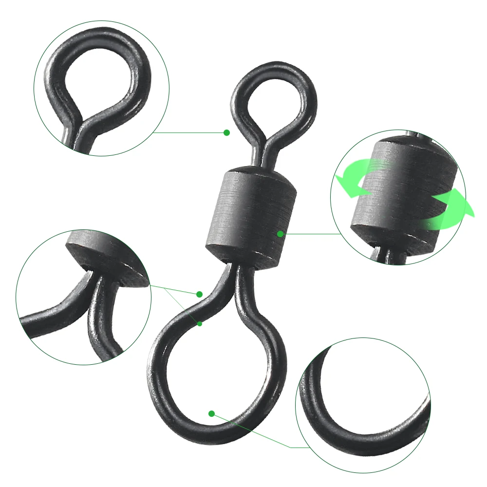 100pcs Carp Fishing Swivel Big - Fishing Lure Accessories 评论和价格