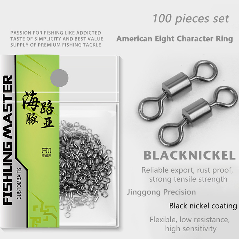 ★▲100Pcs Fishing Swivels Stain - Fishing Lure Kit 评论和价格